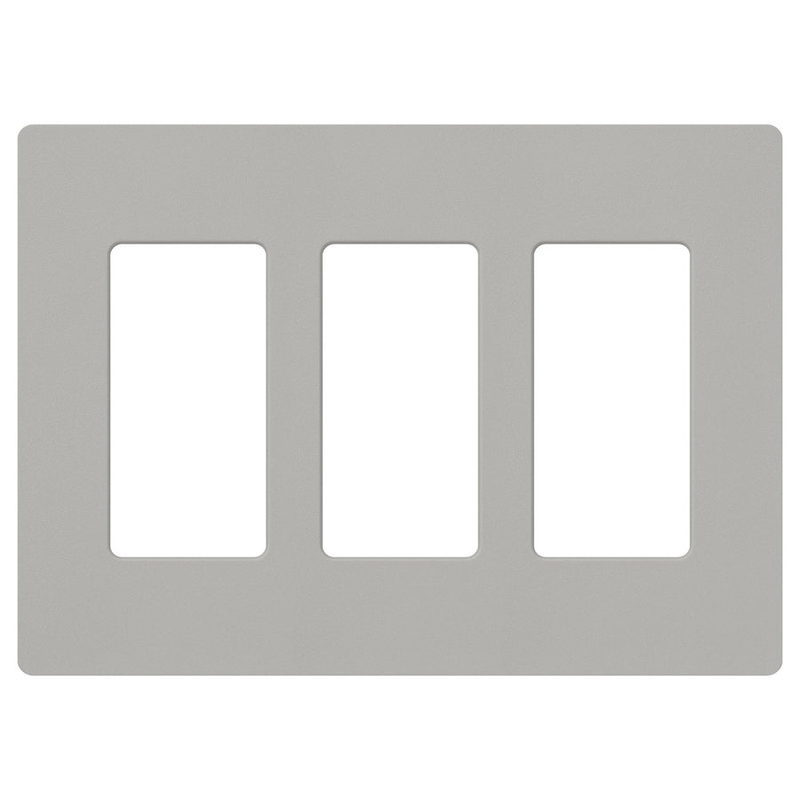 Lutron Claro Wallplate, 3-Gang, Satin Finish, Pebble, SC-3-PB