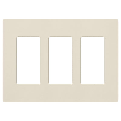 Lutron Claro Wallplate, 3-Gang, Satin Finish, Pumice, SC-3-PM