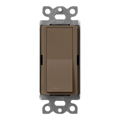 Lutron Claro 3-Way On/Off Rocker Switch, 15A, Satin, Espresso, SC-3PS-EP