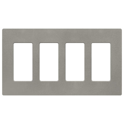 Lutron Claro Wallplate, 4-Gang, Satin Finish, Cobblestone, SC-4-CS