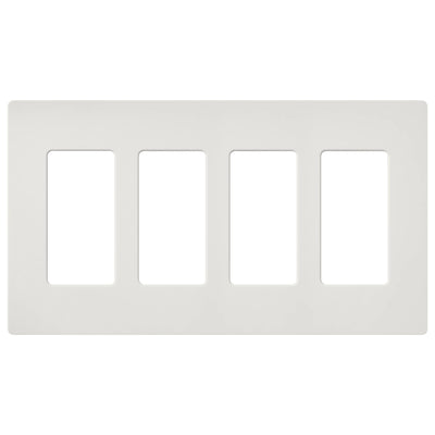 Lutron Claro Wallplate, 4-Gang, Satin Finish, Lunar Gray, SC-4-LG