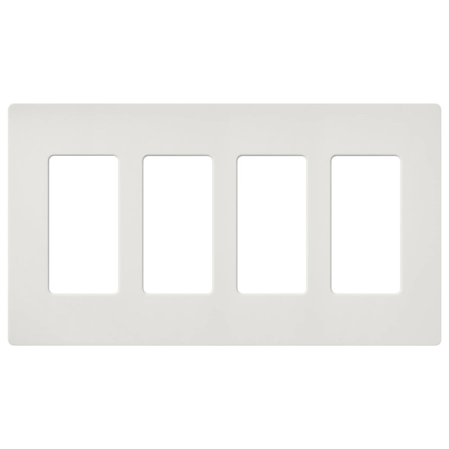 Lutron Claro Wallplate, 4-Gang, Satin Finish, Lunar Gray, SC-4-LG