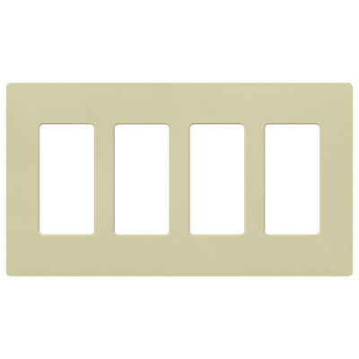 Lutron Claro Wallplate, Four-Gang, Satin Finish, Sage, SC-4-SA