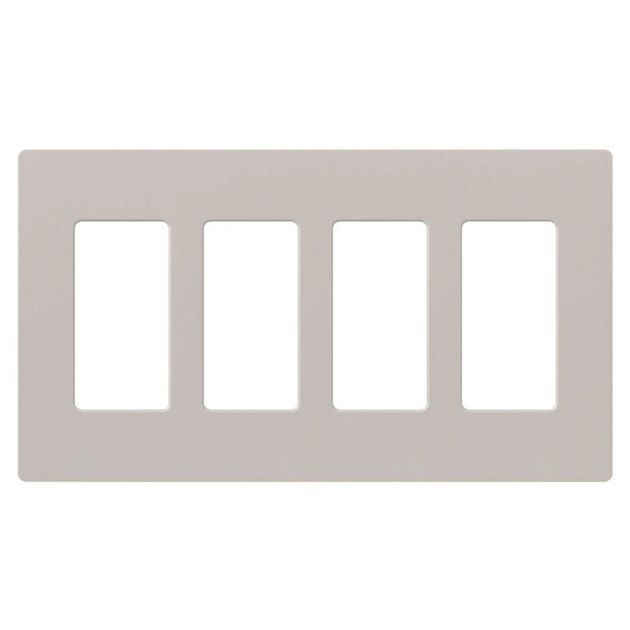 Lutron Claro Wallplate, Four-Gang, Satin Finish, Taupe, SC-4-TP