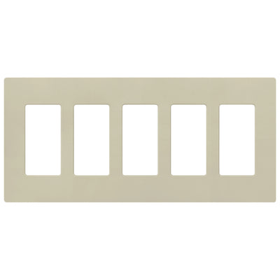 Lutron Claro Wallplate, 5-Gang, Satin Finish, Clay, SC-5-CY