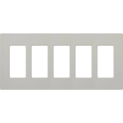 Lutron Claro Wallplate, 5-Gang, Satin Finish, Mist, SC-5-MI