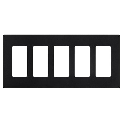 Lutron Claro Wallplate, 5-Gang, Satin Finish, Midnight, SC-5-MN