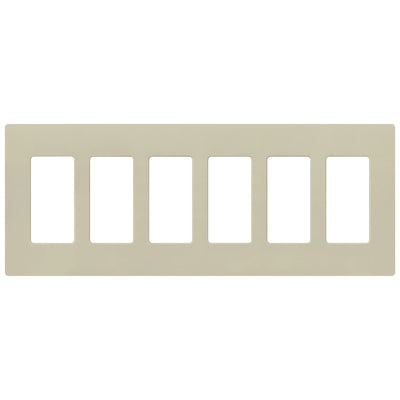 Lutron Claro Wallplate, 6-Gang, Satin Finish, Clay, SC-6-CY
