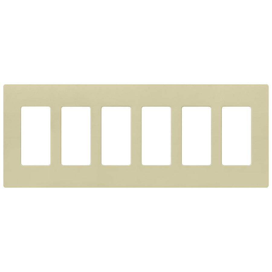 Lutron Claro Wallplate, Six-Gang, Satin Finish, Sage, SC-6-SA