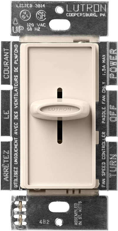Lutron Skylark Quiet Fan Speed Control, 1.5A, 120V, 3-Speed, Light Almond, SFSQ-FH-LA