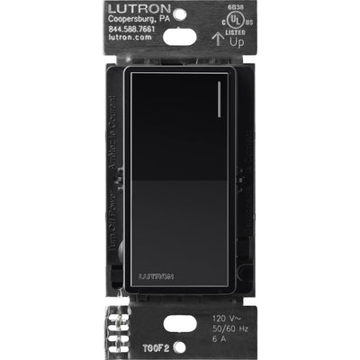 Lutron Sunnata Switch, 6A Lighting/3A Motor, Single Pole/Multi Location, Black, ST-6ANS-BL