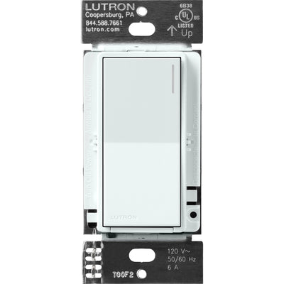 Lutron Sunnata Switch, 6A Lighting/3A Motor, Single Pole/Multi Location, Glacier White, ST-6ANS-GL