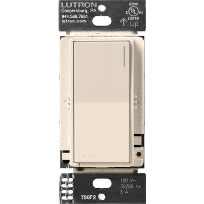 Lutron Sunnata Switch, 6A Lighting / 3A Motor, Single Pole/Multi Location, Light Almond, ST-6ANS-LA
