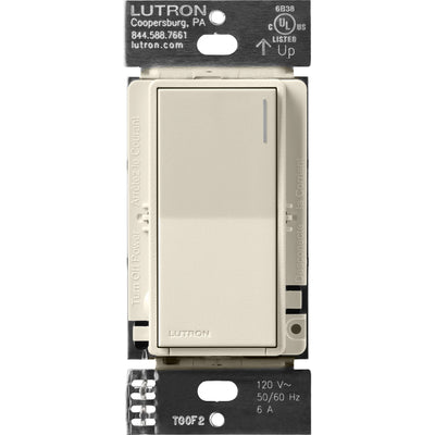Lutron Sunnata Switch, 6A Lighting / 3A Motor, Single Pole/Multi Location, Pumice, ST-6ANS-PM