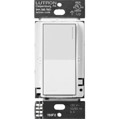 Lutron Sunnata Switch, 6A Lighting/3A Motor, Single Pole/Multi Location, Snow, ST-6ANS-SW