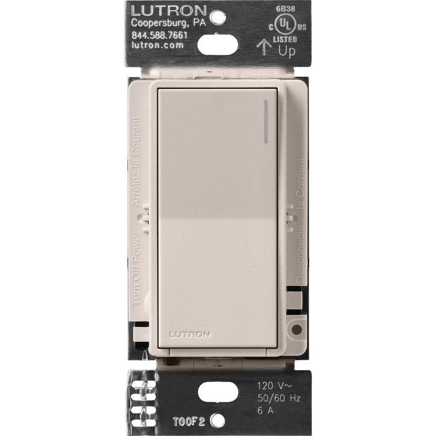 Lutron Sunnata Switch, 6A Lighting/3A Motor, Single Pole/Multi Location, Taupe, ST-6ANS-TP