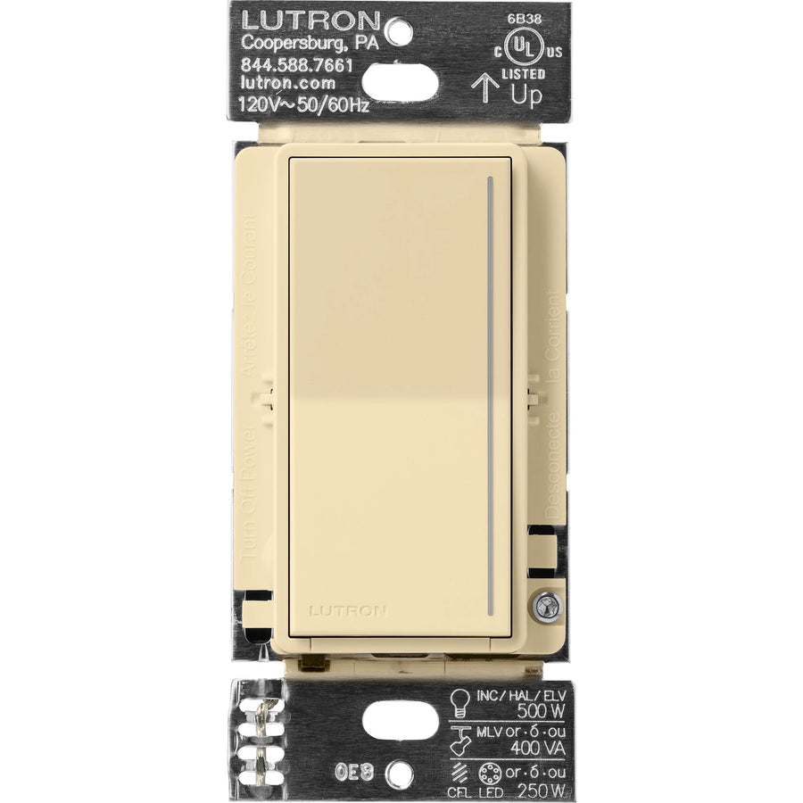 Lutron Sunnata PRO LED+ Touch Dimmer Switch, 250W LED/500W Incandescent, Phase Selectable, Ivory, ST-PRO-N-IV
