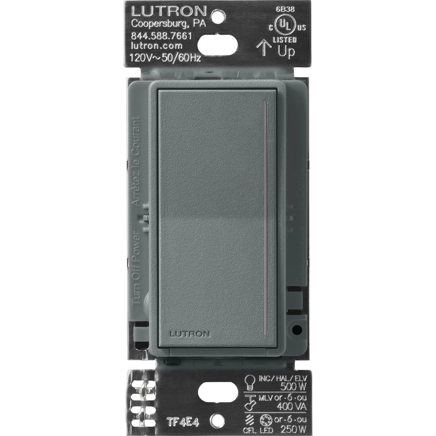 Lutron Sunnata PRO LED+ Touch Dimmer Switch, 250W LED, Phase Selectable, Slate, ST-PRO-N-SL