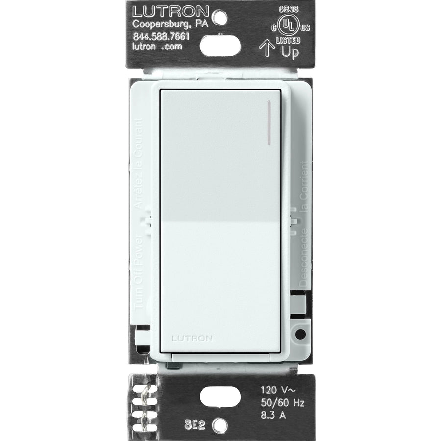 Lutron Sunnata Companion Switch, 3-Way Multi-Location, No Neutral, Glacier White, ST-RS-GL