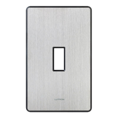 Lutron Fassada Wall Plate, 1-Gang, Stainless Steel, FW-1-SS