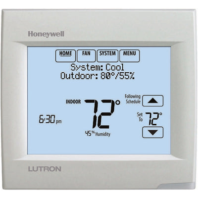 Lutron Wireless Thermostat, Powered by Honeywell, Works with the Lutron App (Caseta/RA2 Select/RA3), L-HWLV2-WIFI, White