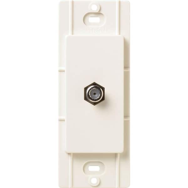 Lutron Claro Cable Jack, Single, Satin Finish, Biscuit, SC-CJ-BI