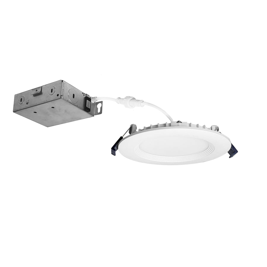 Porter Lighting 4" Can-less Wafer Downlight w/Baffle & Selectable CCT, 750lm / 10W,NCSC-R4W2TWMPW