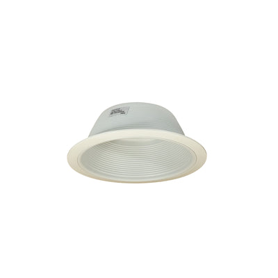 Porter Lighting 6" BR30/PAR30 White Stepped Baffle with Ring, NTM-31