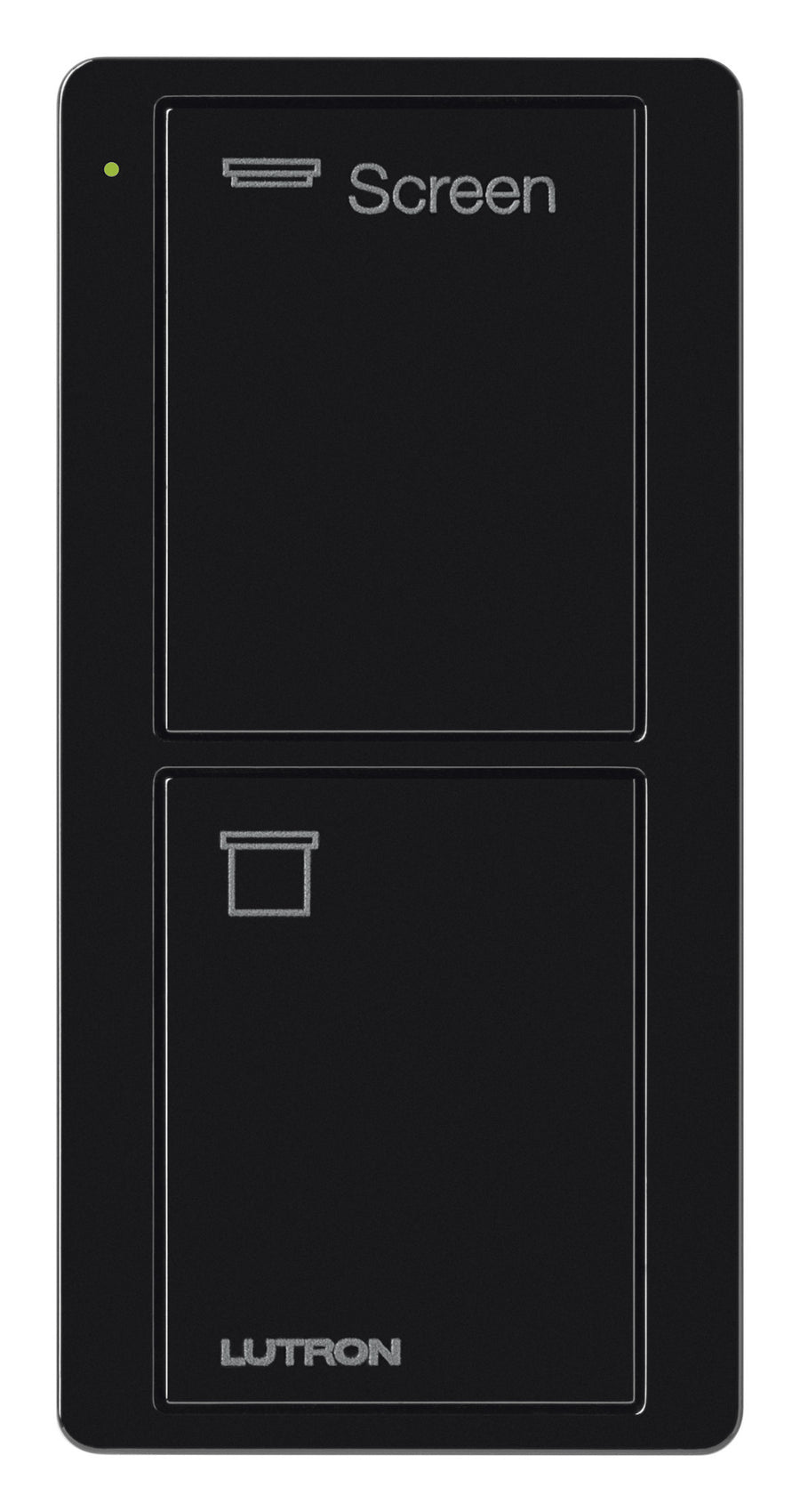 Lutron Pico 2-Button Smart Remote, Screen Display, Gloss Black, PJ2-2B-GBL-S08
