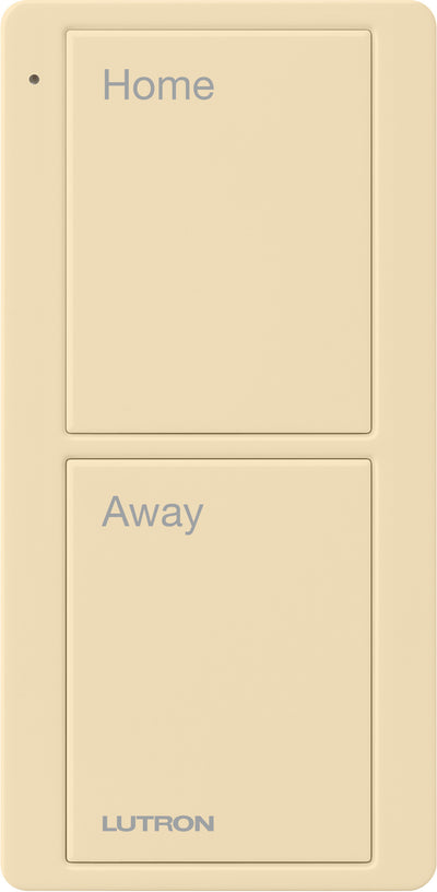 Lutron 2-Button Scene Pico Smart Remote, with Pre-Engraved Text-"Home/Away", Ivory, PJ2-2B-GIV-P01