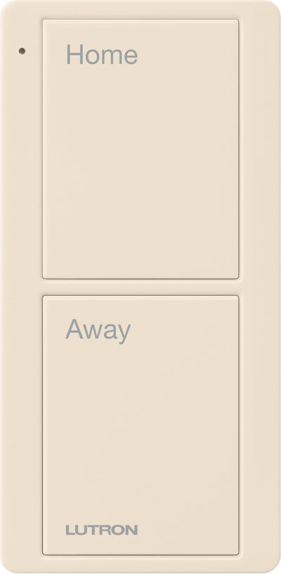 Lutron 2-Button Scene Pico Smart Remote, with Pre-Engraved Text-"Alert/Goodnight", PJ2-2B-GLA-P02, Light Almond