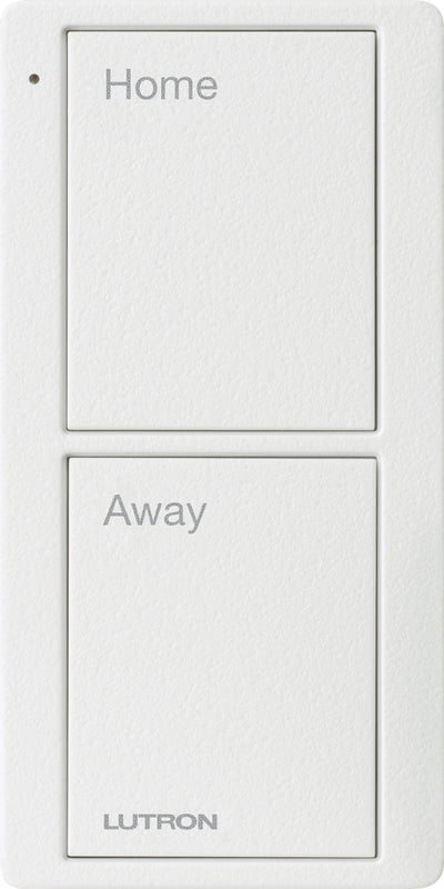 Lutron 2-Button Scene Pico Smart Remote, with Pre-Engraved Text-"Home/Away",Snow White, PJ2-2B-TSW-P01