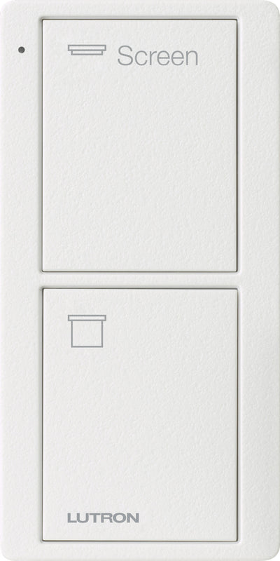 Lutron Pico 2-Button Smart Remote, Screen Icons, Snow, PJ2-2B-TSW-S08