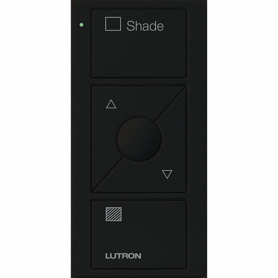 Lutron Pico 3-Button Raise/Lower Smart Remote, Shade Icons with Text, Black, PJ2-3BRL-GBL-S02