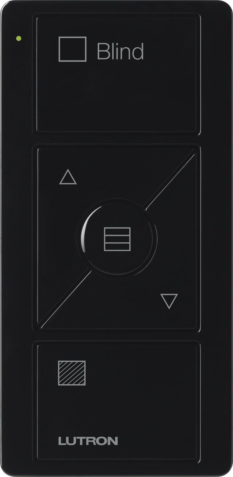 Lutron Pico 3-Button Wireless Remote, Horizontal Sheer Blinds, Black, PJ2-3BRL-GBL-S09