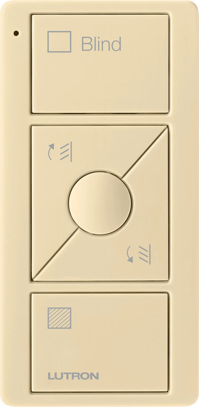 Lutron Pico 3-Button Smart Remote, Raise/Lower, Preset, Blind Icons, Ivory, PJ2-3BRL-GIV-S05