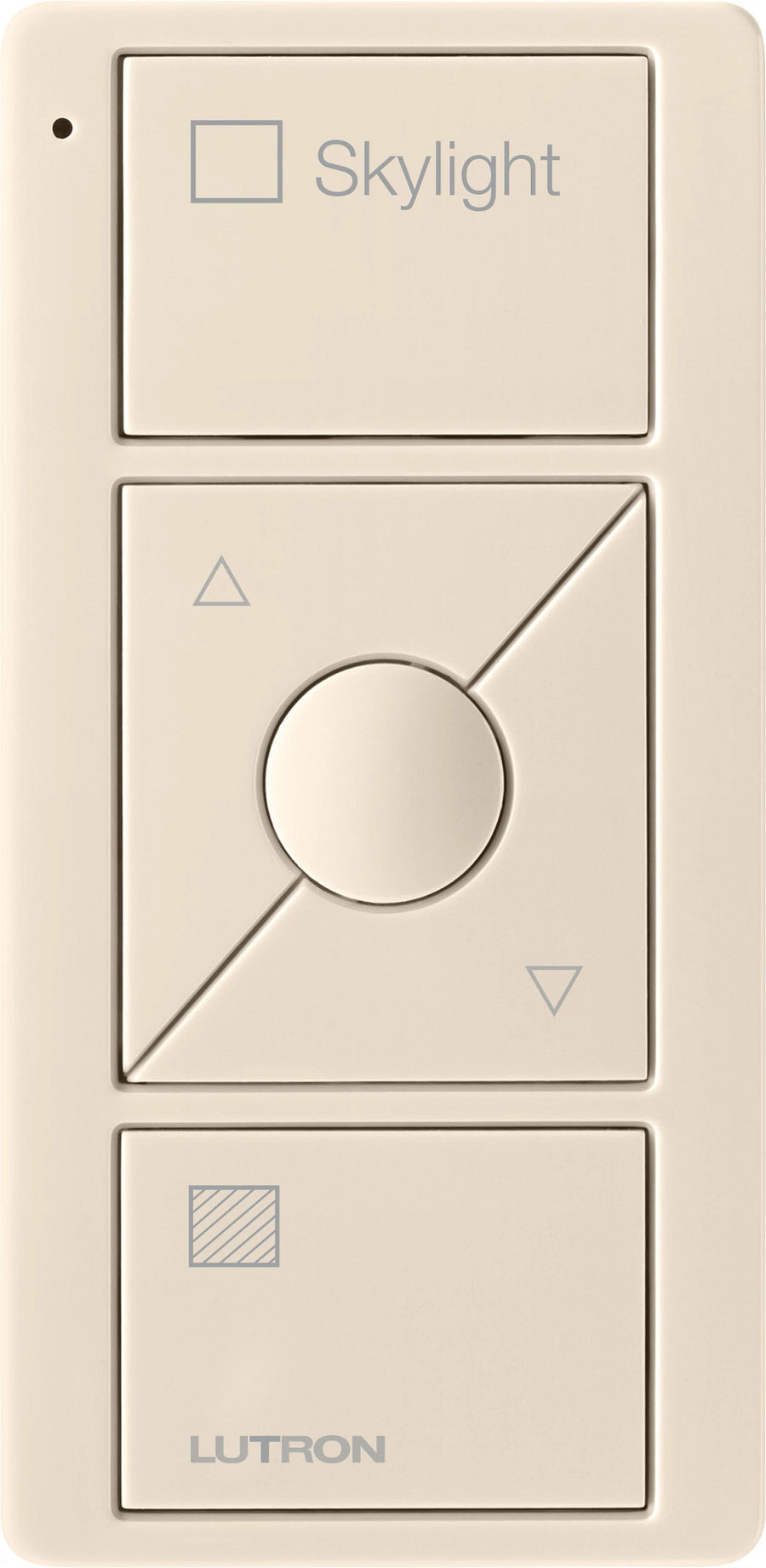 Lutron Pico 3-Button Raise/Lower Preset Remote, Skylight Icons, Light Almond, PJ2-3BRL-GLA-S06