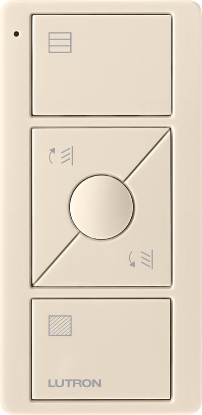 Lutron Pico 3-Button Raise/Lower Preset Remote, Tilt Blind Icons, Light Almond, PJ2-3BRL-GLA-S10