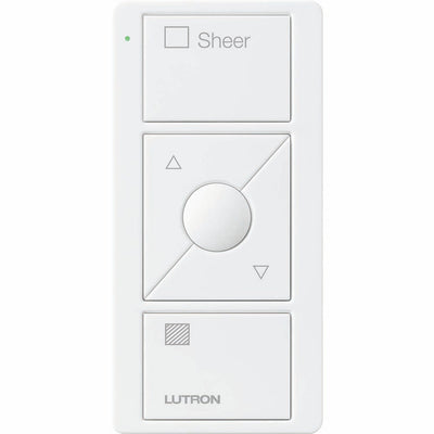 Lutron Pico 3-Button Wireless Remote, Sheer Control, White, PJ2-3BRL-GWH-S04