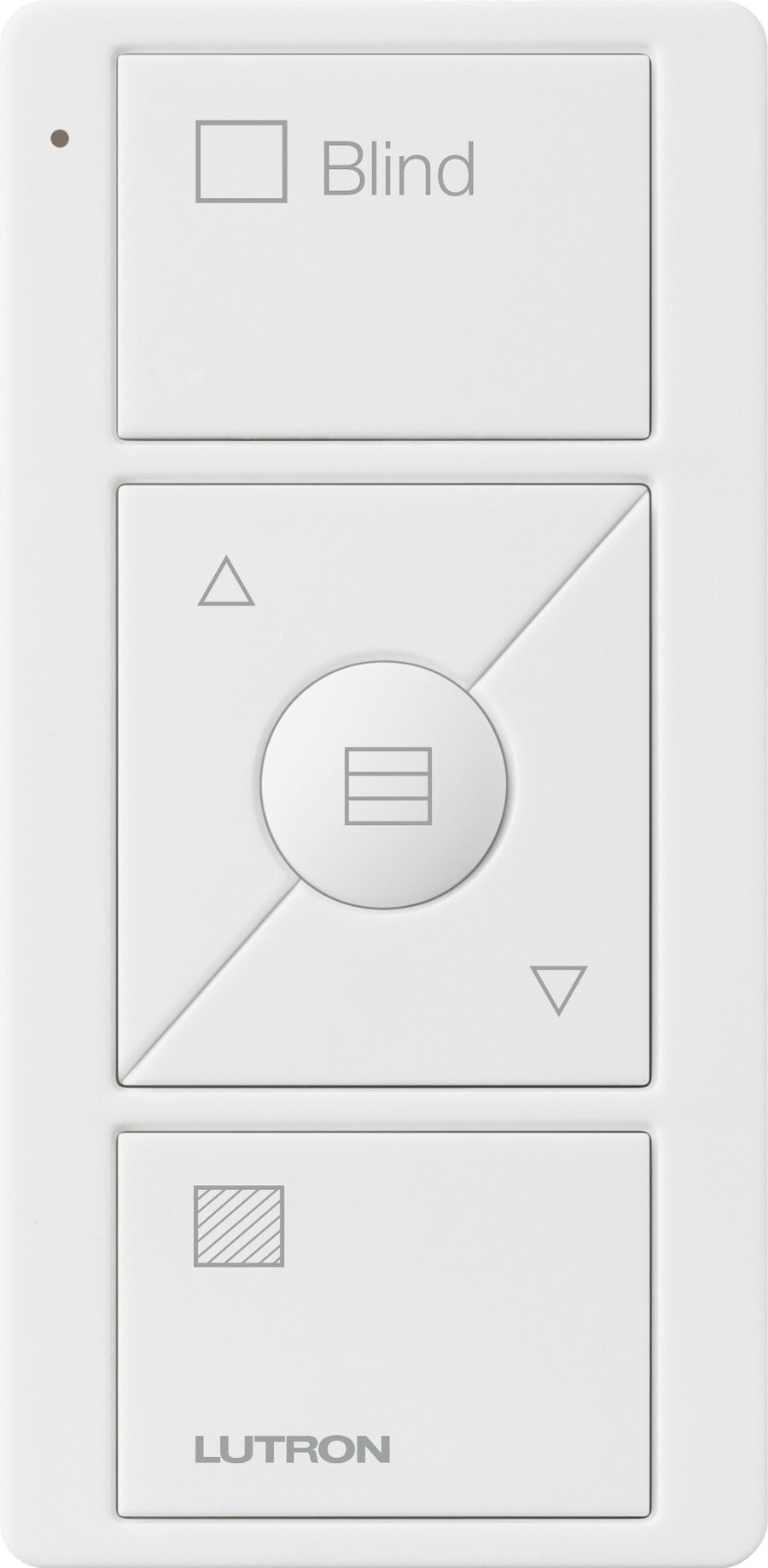 Lutron Pico 3-Button Smart Remote, Horizontal Sheer Blinds, Raise/Lower and Preset, White, PJ2-3BRL-GWH-S09