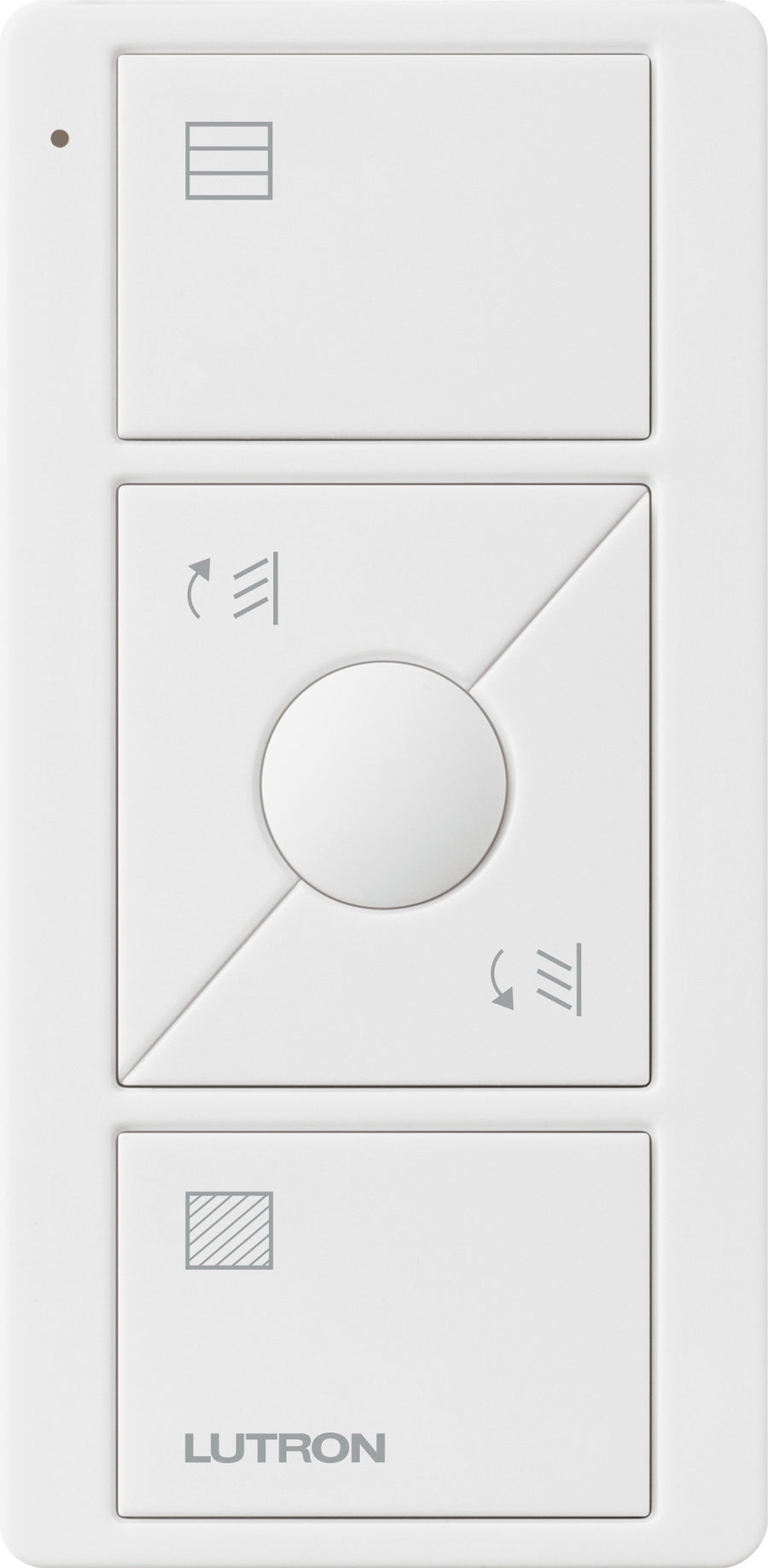 Lutron Pico 3-Button Smart Remote, Tilt Blind Icons, Raise/Lower and Preset, White, PJ2-3BRL-GWH-S10