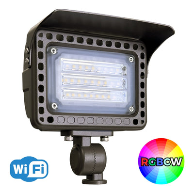 ABBA Lighting FLA20 RGBCW Flood Light, 20W, 12V AC/DC, RGB + Cool White, 120° Beam, FLA-RGBCW20