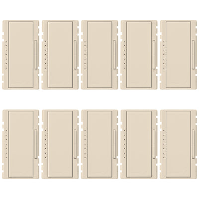 Lutron RadioRA 2 Replacement Button Kit, Dimmers, 10-Pack, Light Almond, RK-D-10-LA