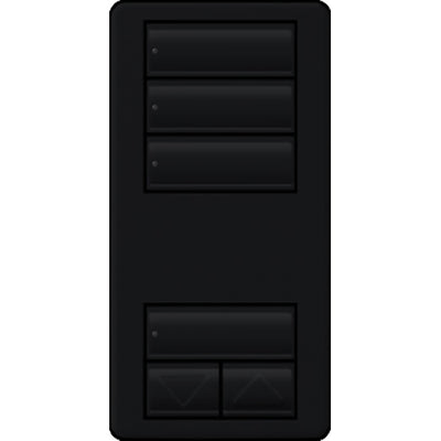 Lutron seeTouch LED+ Wall Keypad, Works with RA3 Systems, 3 Scene with 1 Raise/Lower, Neutral Required, 120V, RRD-W3S-MN, Midnight