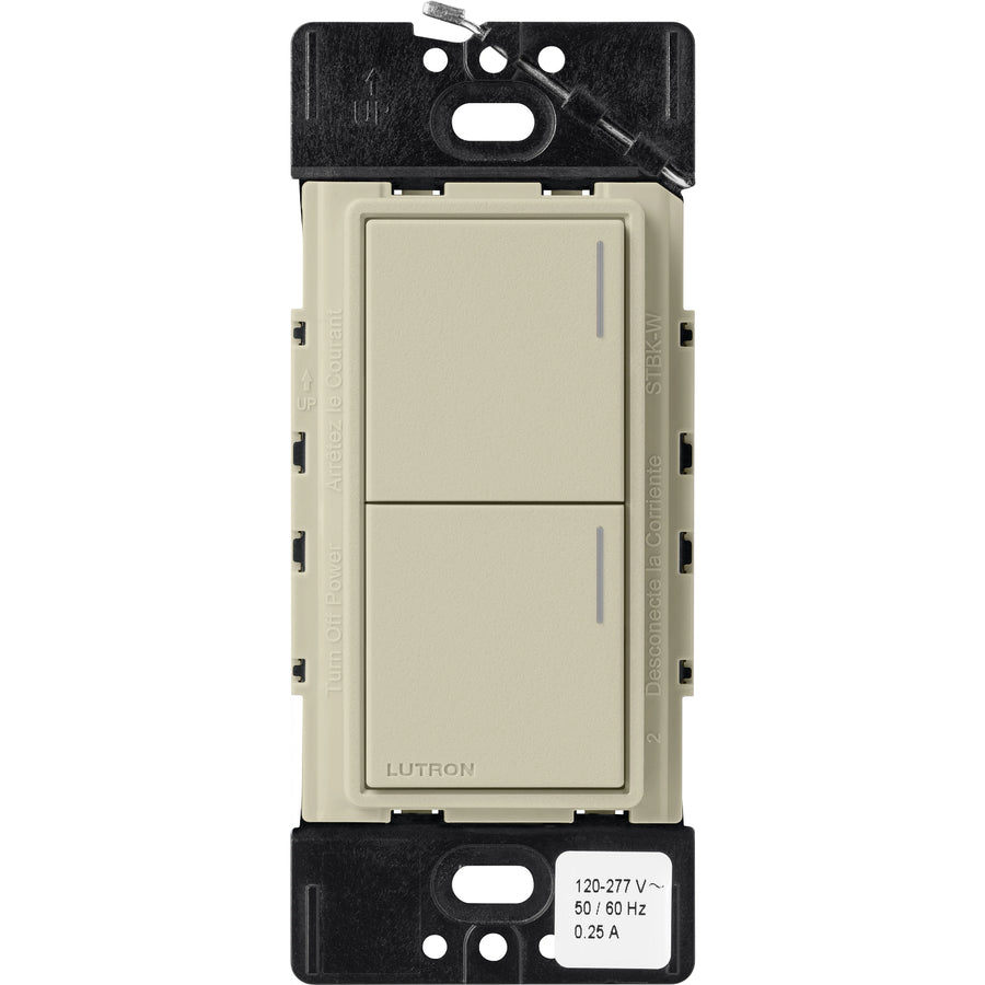 Lutron RadioRA 3 Sunnata RF Hybrid 2-Button Keypad, 120-277V, Clay, RRST-HN2B-CY