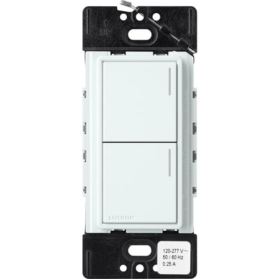 Lutron RadioRA 3 Sunnata RF Hybrid 2-Button Keypad, 120–277V, Glacier White, RRST-HN2B-GL