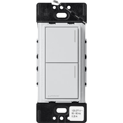 Lutron RadioRA 3 Sunnata RF Hybrid 2-Button Keypad, 120–277V, Mist, RRST-HN2B-MI