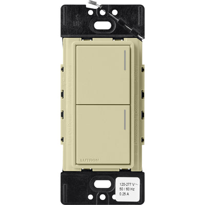 Lutron RadioRA 3 Sunnata RF Hybrid 2-Button Keypad, 120–277V, Sage, RRST-HN2B-SA