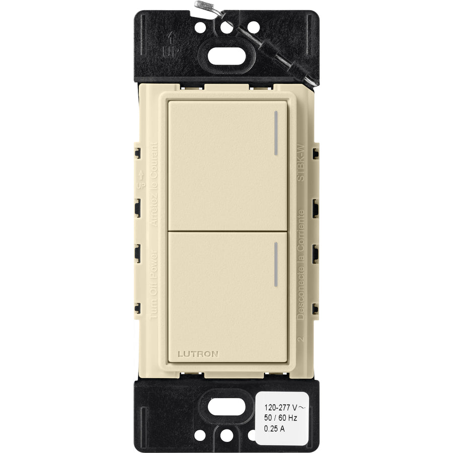 Lutron RadioRA 3 Sunnata RF Hybrid 2-Button Keypad, 120-277V, Sand, RRST-HN2B-SD