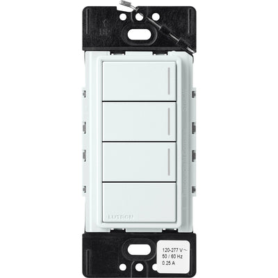Lutron RadioRA 3 Sunnata RF Hybrid 3-Button Keypad, Raise/Lower, 120-277V, Glacier White, RRST-HN3RL-GL